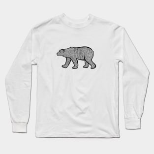 Polar Bear Ink Art - on light colors Long Sleeve T-Shirt